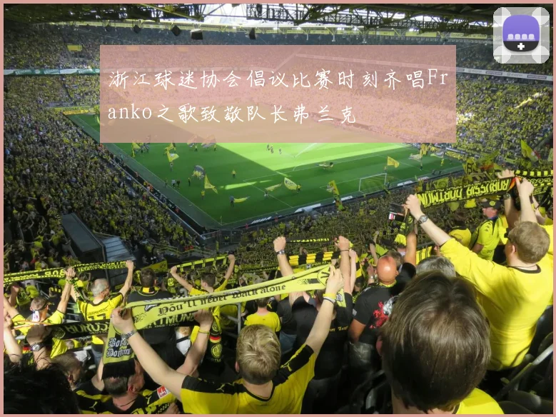 浙江球迷协会倡议比赛时刻齐唱Franko之歌致敬队长弗兰克